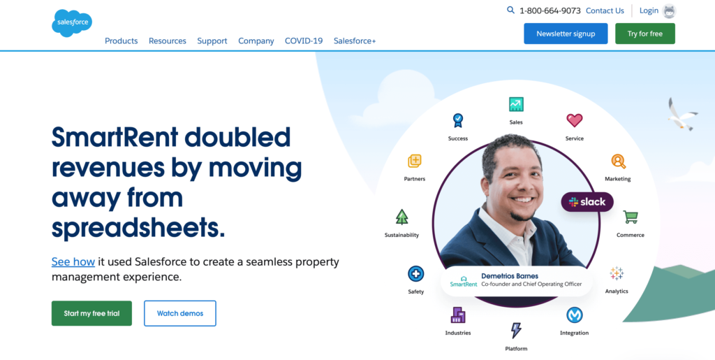 Salesforce homepage