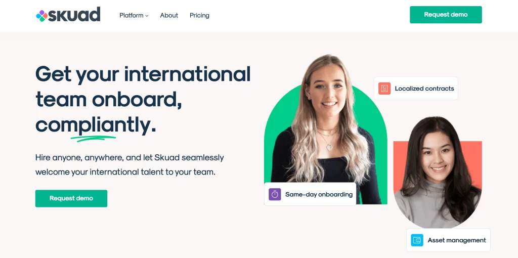 Skuad onboarding page