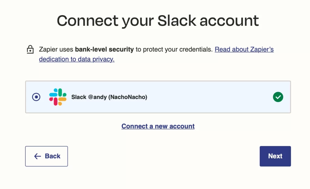 Slack Zapier integration confirmation