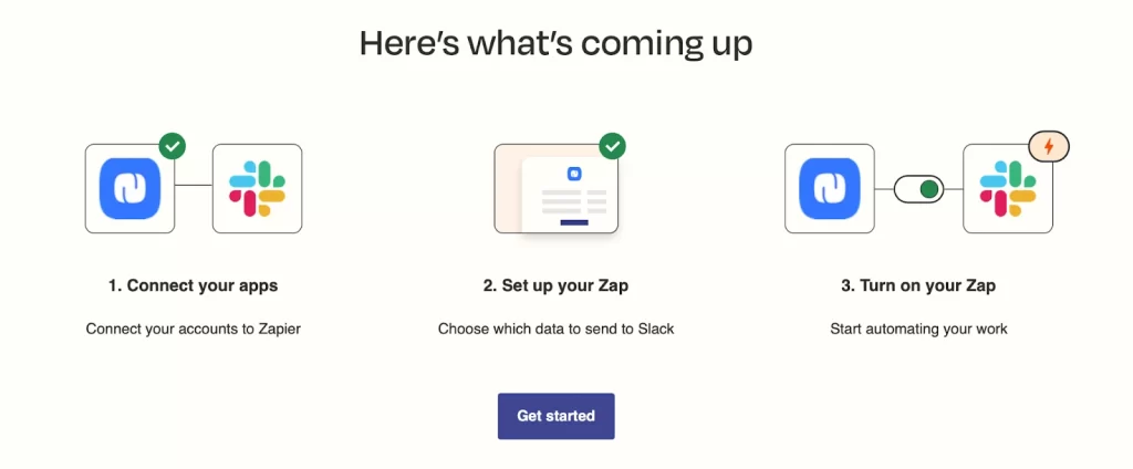 Sign up to Zapier