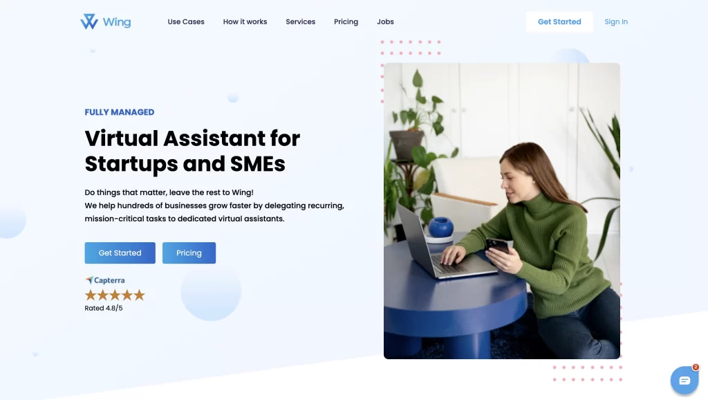 Wing Assistant homepage