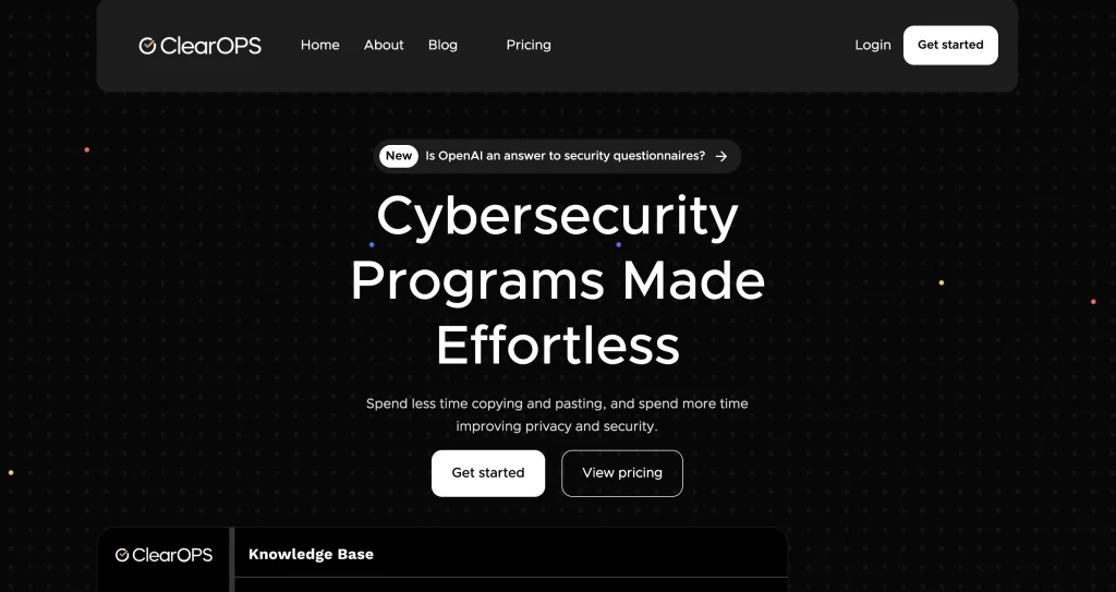 Clearops.io homepage screenshot